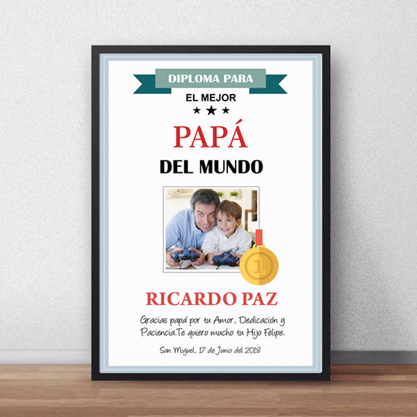 Diplomas para el dia del padre, diplomas para el mejor papa, diplomas para el mejor papa del mundo, lima, peru