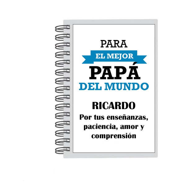 Papá Nro. 1  Cuaderno personalizado para regalar en el Día del Padre